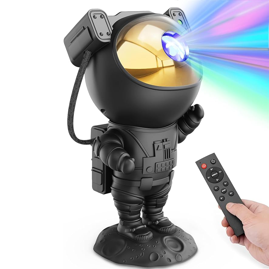 Aurora Star Projector Galaxy Night Light - Astronaut Space Projector, Starry Nebula Ceiling LED Lamp with Timer and Remote, Kids Room Decor Aesthetic, for Christmas, Birthdays, Valentine's Day