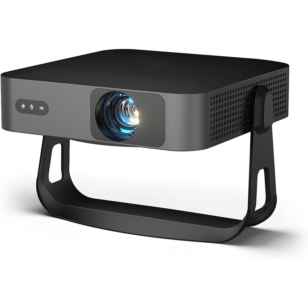 Aurora 1080P Mini Projector 360° Adjustable Stand Auto Focus  Keystone WiFi  Bluetooth 4K Support Portable Home Outdoor Movie Projector (Black)