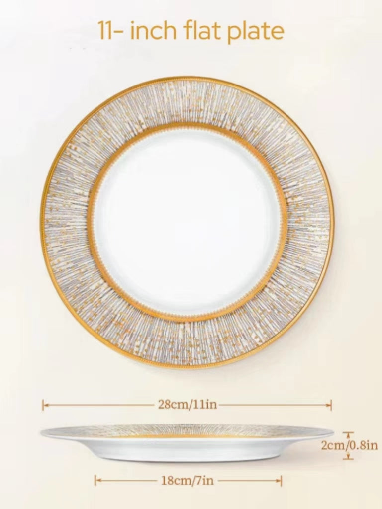 Aurora Twinkling Stars Relief Tableware Set 11 Inch Flat Plate