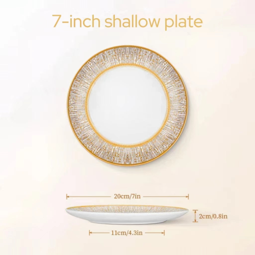 Aurora Twinkling Stars Relief Tableware Set 7 Inch Shallow Plate