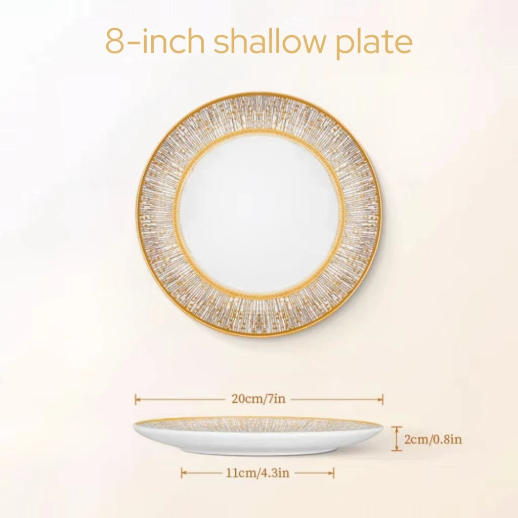 Aurora Twinkling Stars Relief Tableware Set 8 Inch Shallow Plate