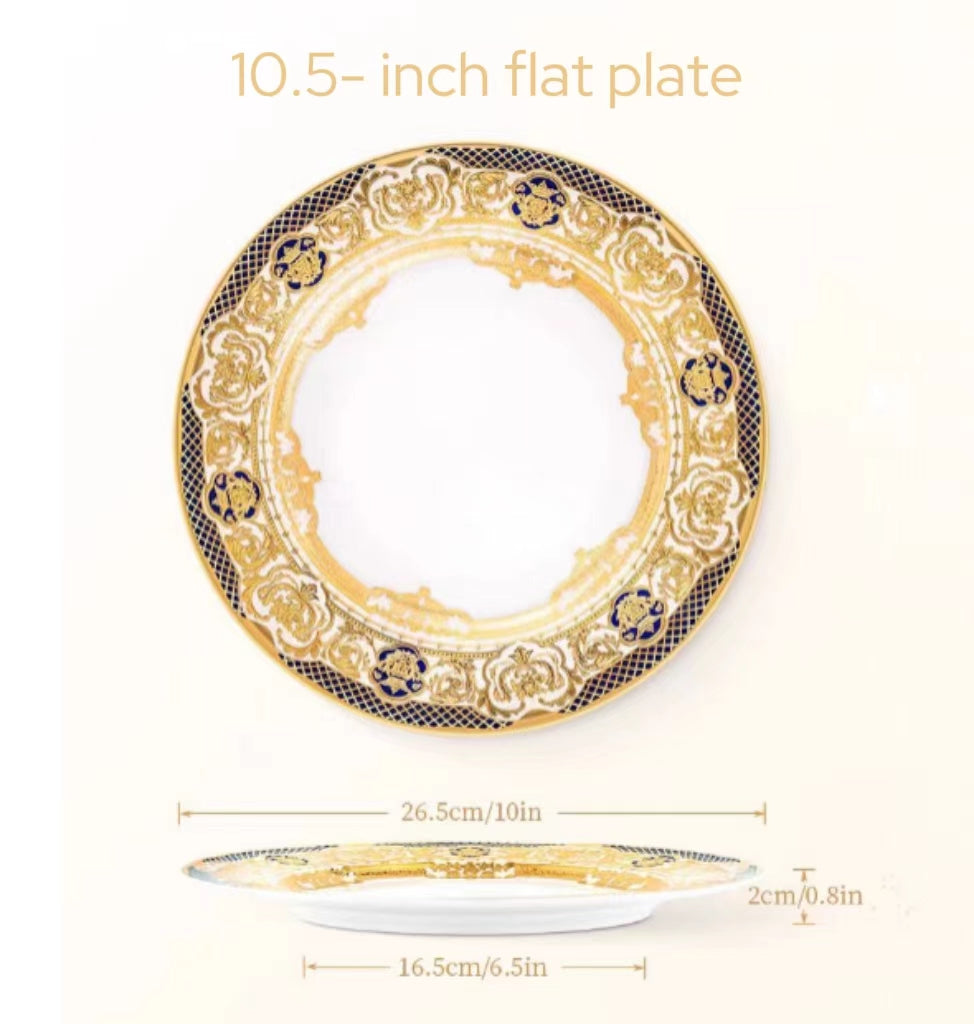 Aurora Deluxe Embossed Gold Bone china Tableware