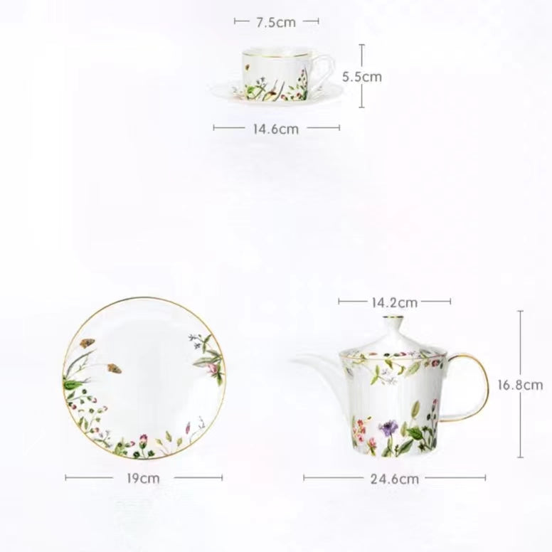 Flower Series Afternoon Tea Bone China Phnom Penh Set Gift Box Packaging