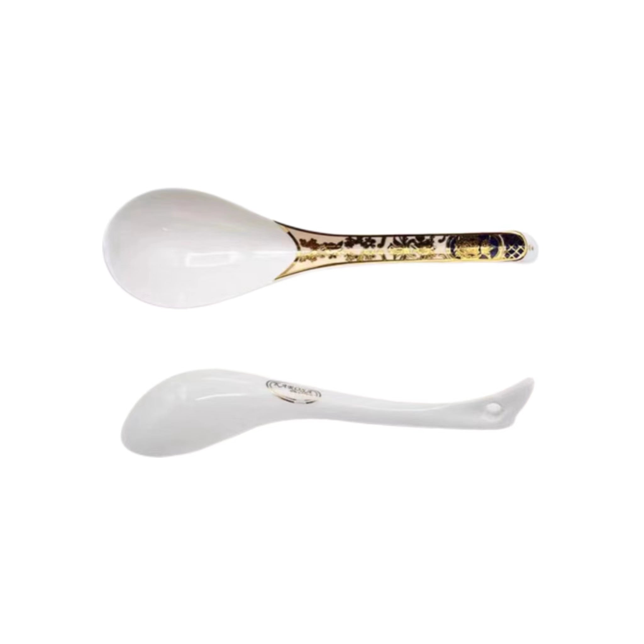 Aurora Deluxe Embossed Gold Bone china Tableware Set Small Ladle