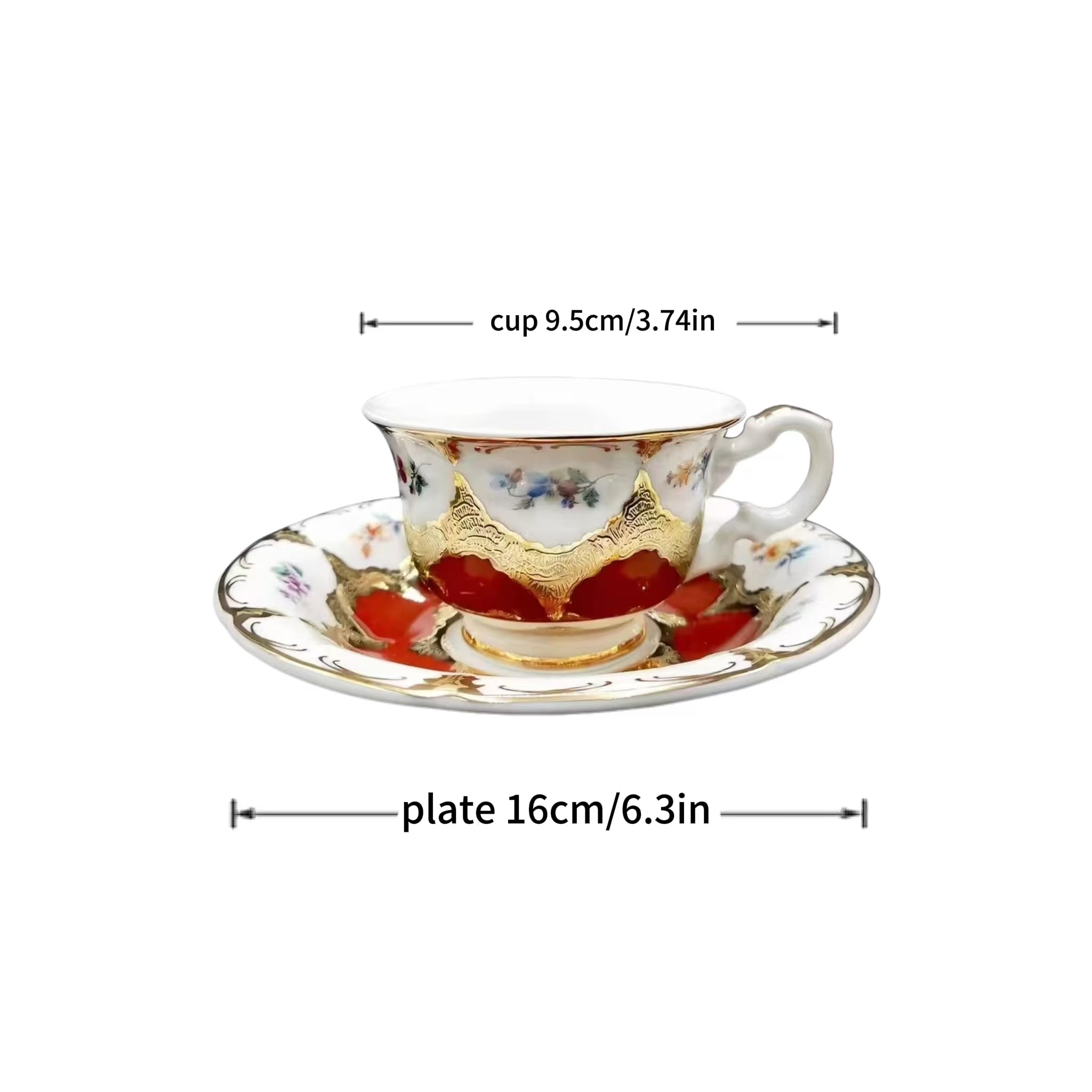 Aurora Coffee Cup Bone china Light Luxury Relief Gold Pattern Cup British Luxury Tea Set