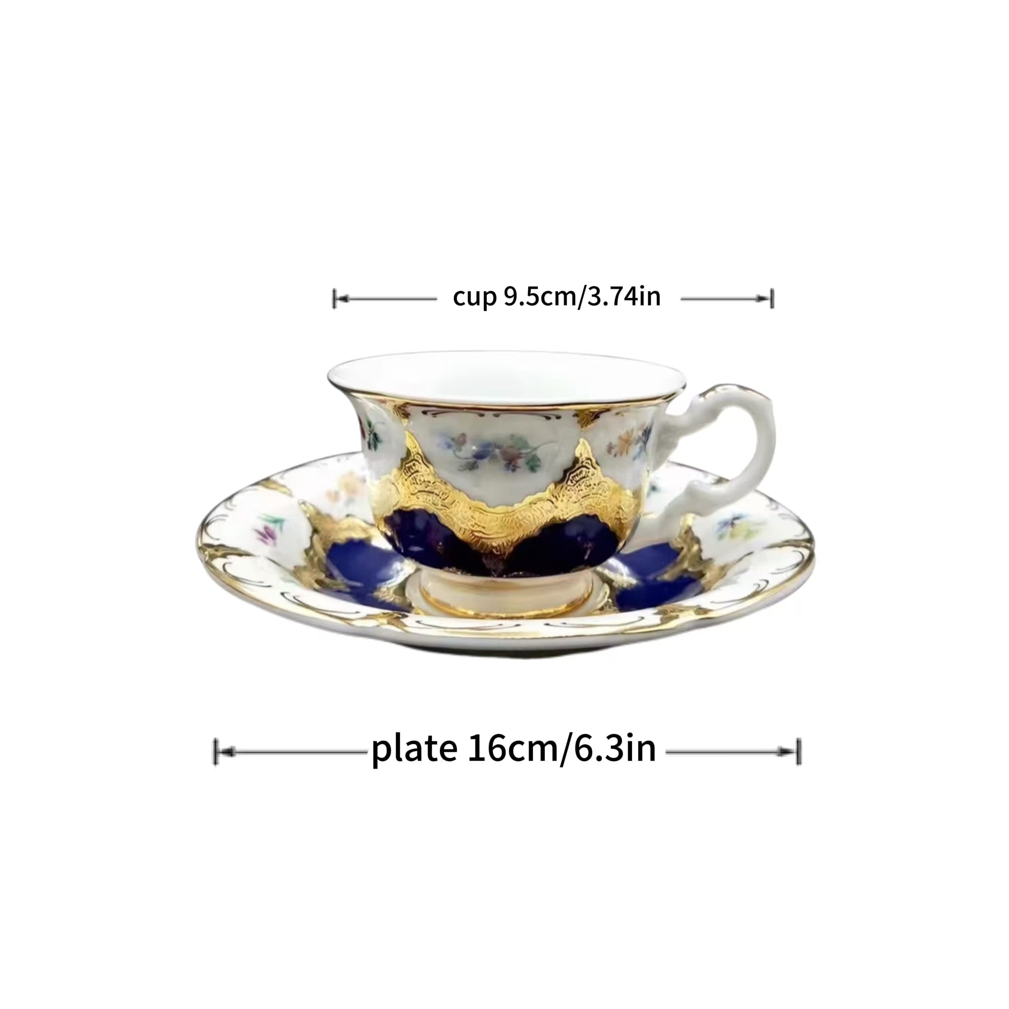 Aurora Coffee Cup Bone china Light Luxury Relief Gold Pattern Cup British Luxury Tea Set