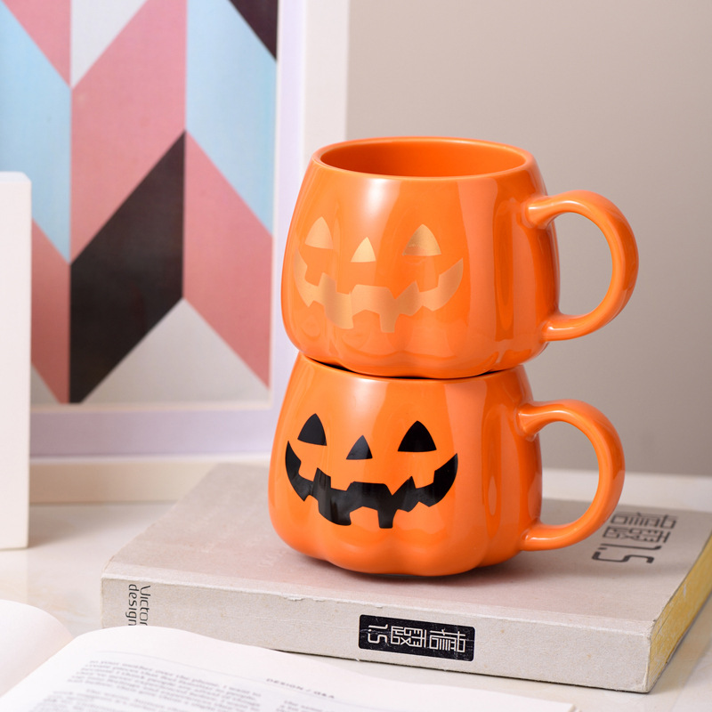 Halloween Gift Pumpkin Ceramic Mug Cartoon Holiday Mug