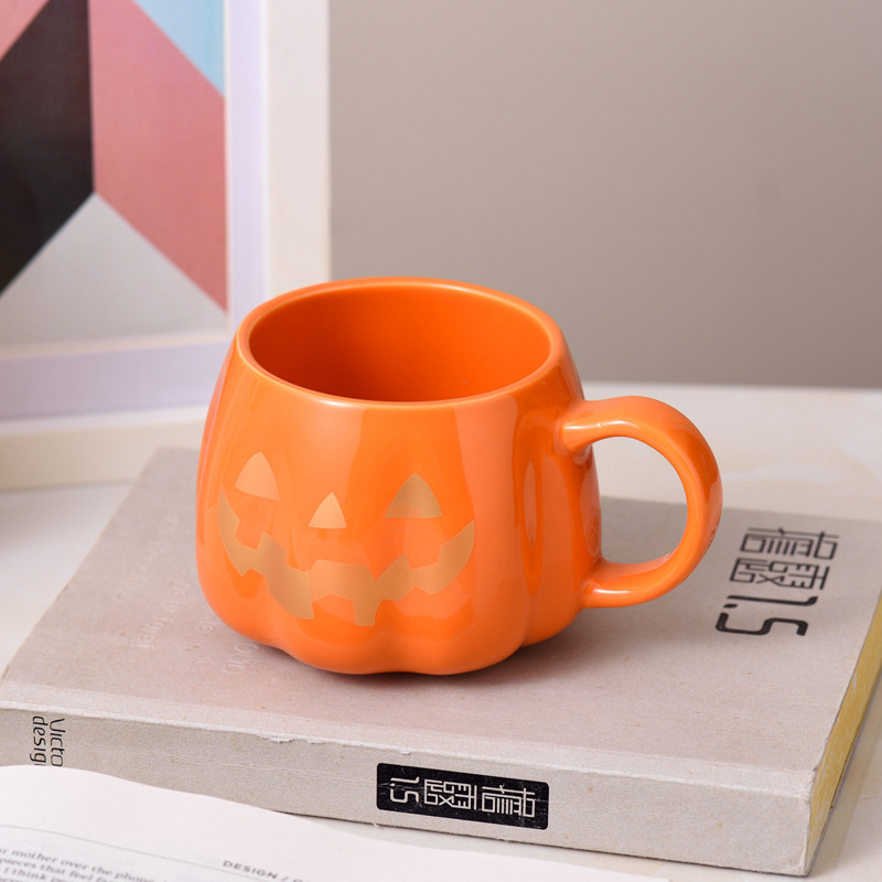 Halloween Gift Pumpkin Ceramic Mug Cartoon Holiday Mug