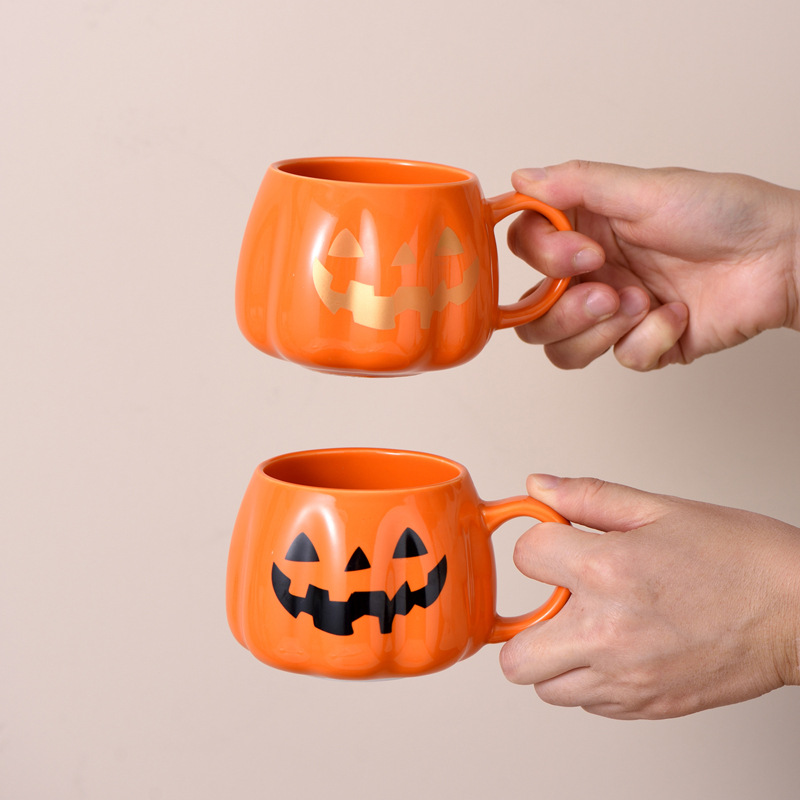 Halloween Gift Pumpkin Ceramic Mug Cartoon Holiday Mug