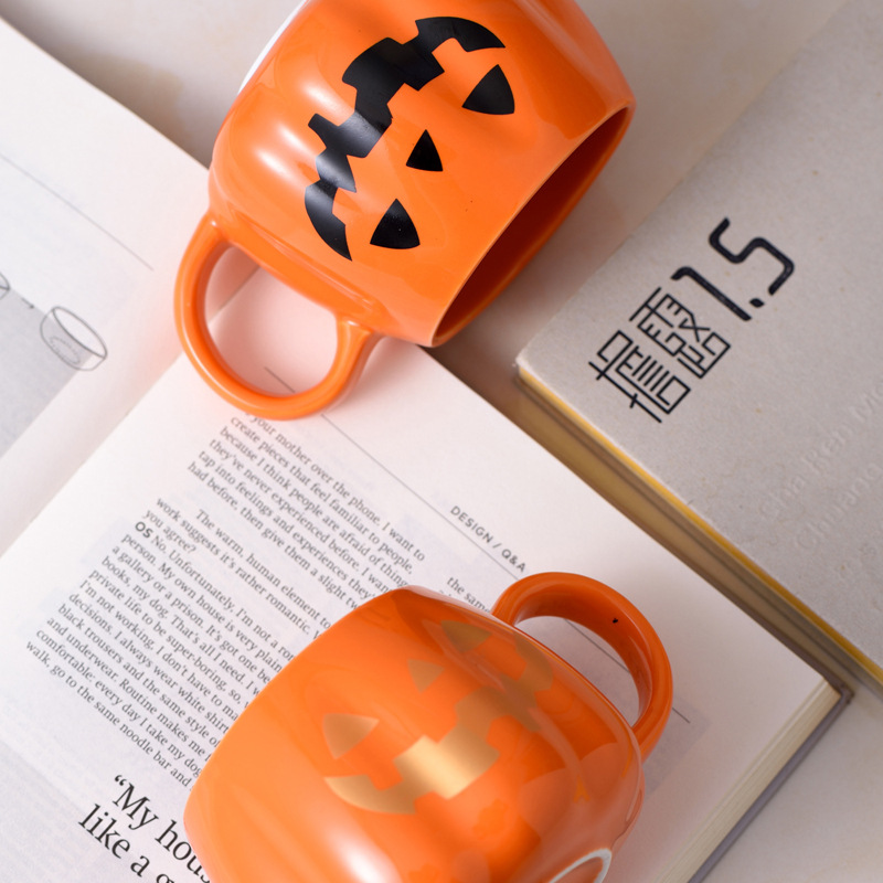 Halloween Gift Pumpkin Ceramic Mug Cartoon Holiday Mug