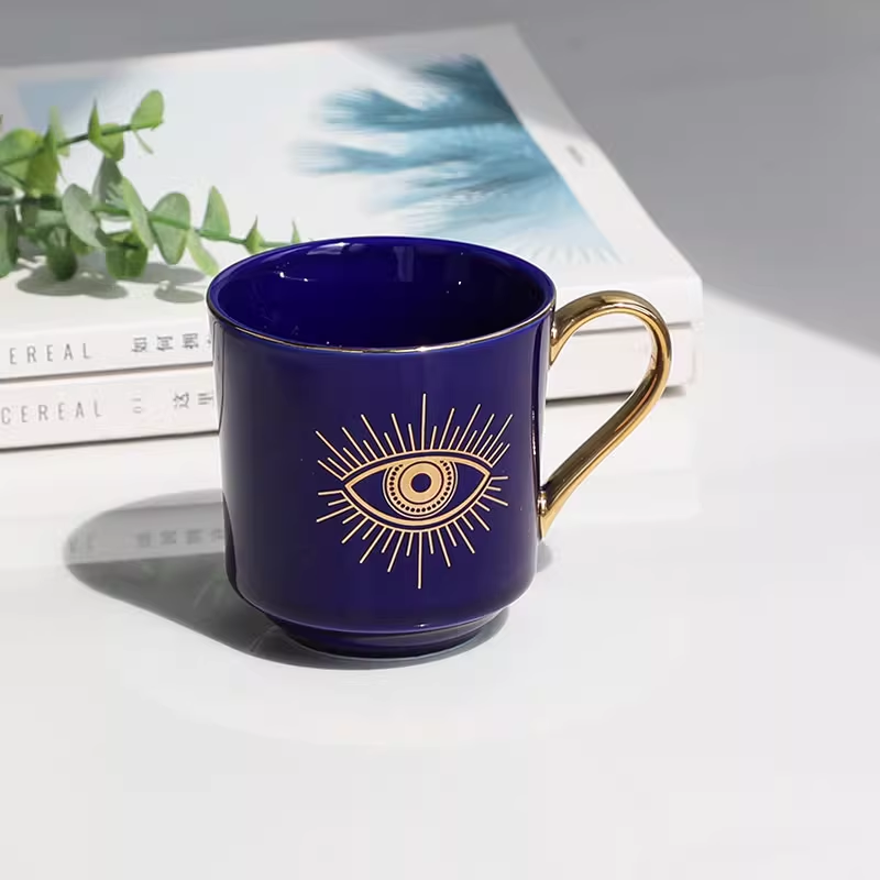 Aurora Devil's Eye Hand-Painted Coffee Mug Creative Ceramic Tea Cup