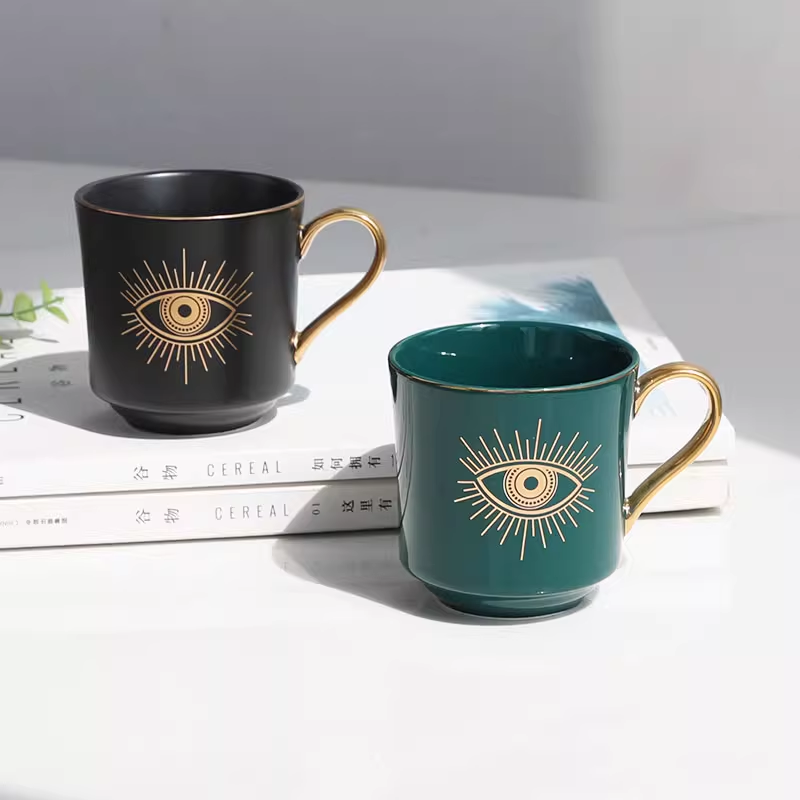 Aurora Devil's Eye Hand-Painted Coffee Mug Creative Ceramic Tea Cup