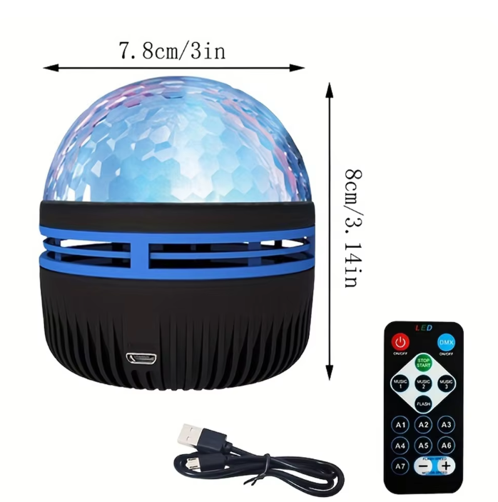 Aurora LED Starry Galaxy Projector Light RGB Smart Remote Control Star Aurora Lamp USB Powered Auto Rotating for Home Bedroom Decor