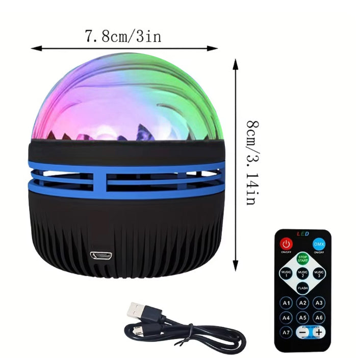 Aurora LED Starry Galaxy Projector Light RGB Smart Remote Control Star Aurora Lamp USB Powered Auto Rotating for Home Bedroom Decor