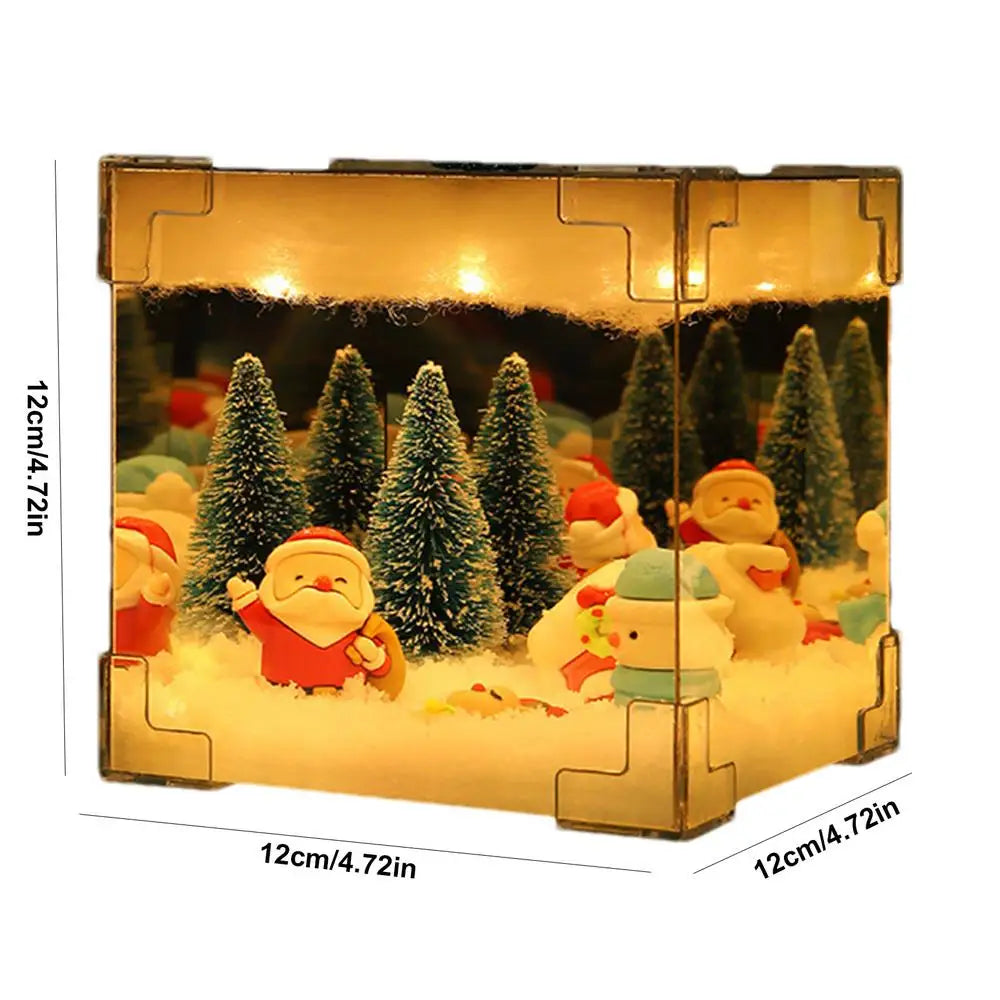 Aurora Santa Claus Night Light for Indoor Festive Decor, Home Design, Snow Scene, Elegant Lighting, Christmas Decorations