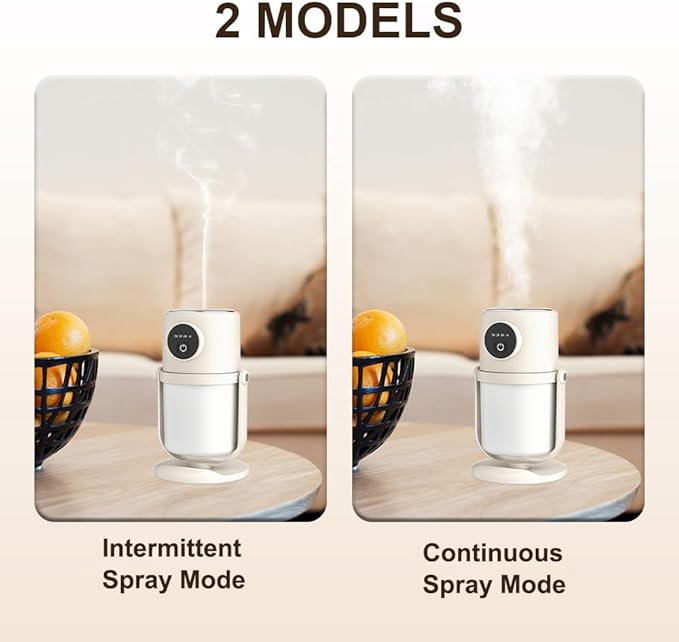 Aurora Humidifiers,280mL USB Mini Quiet Cool Mist Humidifier Continuous Intermittent 2 Spray Modes for Bedroom Home Office