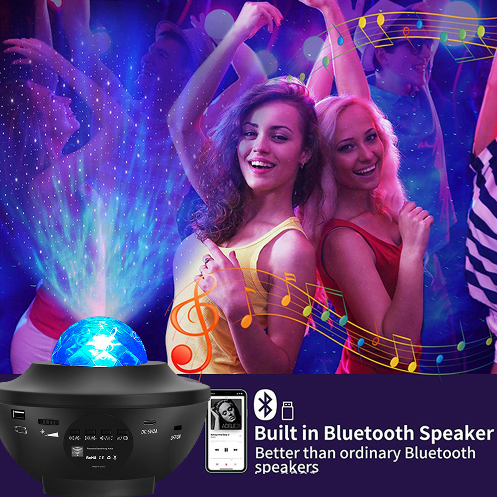 Aurora LED Starry Sky Projector, Galaxy Projector with Remote Control, Starlight Projector with Bluetooth Speaker, Starry Sky Projector for Children and Adults, Birthday Gift