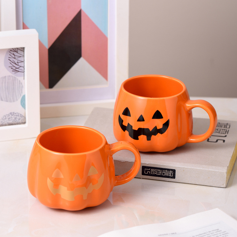 Halloween Gift Pumpkin Ceramic Mug Cartoon Holiday Mug