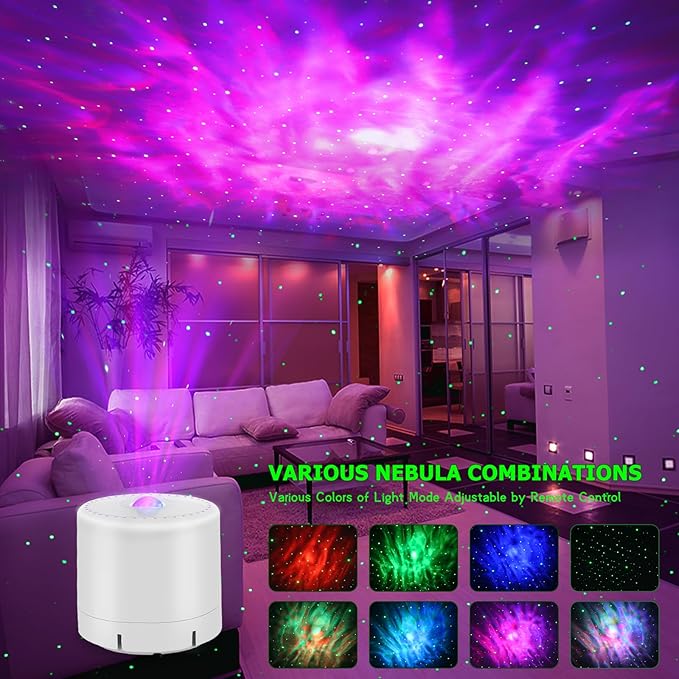 Aurora Galy Projector,Star Projector,Exquisite Nebula Night Light Projector,7 Modes Remote Control Timer,for Kids Adults Bedroom/Home Theatre/Party/Game Rooms and Night Light Ambience