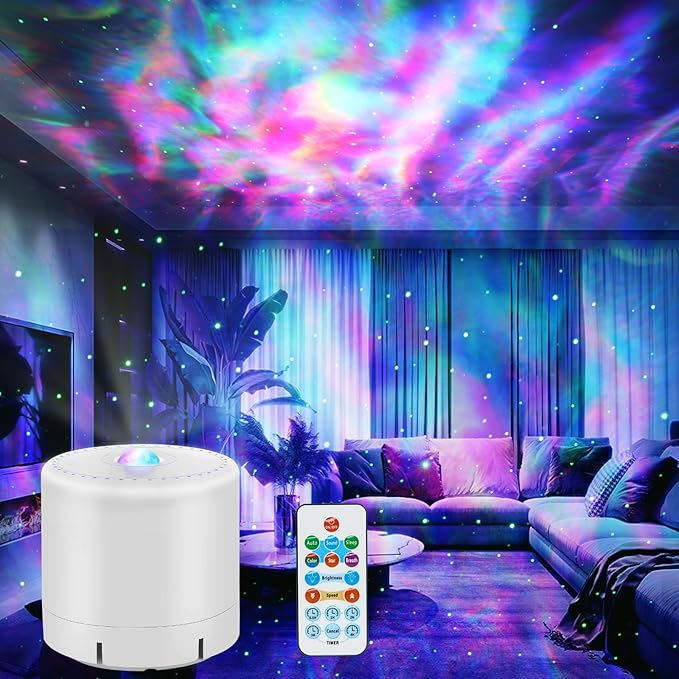 Aurora Galy Projector,Star Projector,Exquisite Nebula Night Light Projector,7 Modes Remote Control Timer,for Kids Adults Bedroom/Home Theatre/Party/Game Rooms and Night Light Ambience