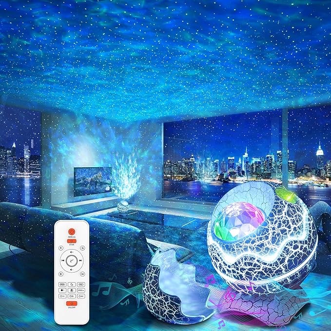 Aurora Galaxy Projector, Star Projector for Bedroom, Night Lights for Kids Room with White Noise, Bluetooth Speaker, Timer and Remote, Room Decor, Gifts for Girls, Boys, Adults, Christmas, Birthday