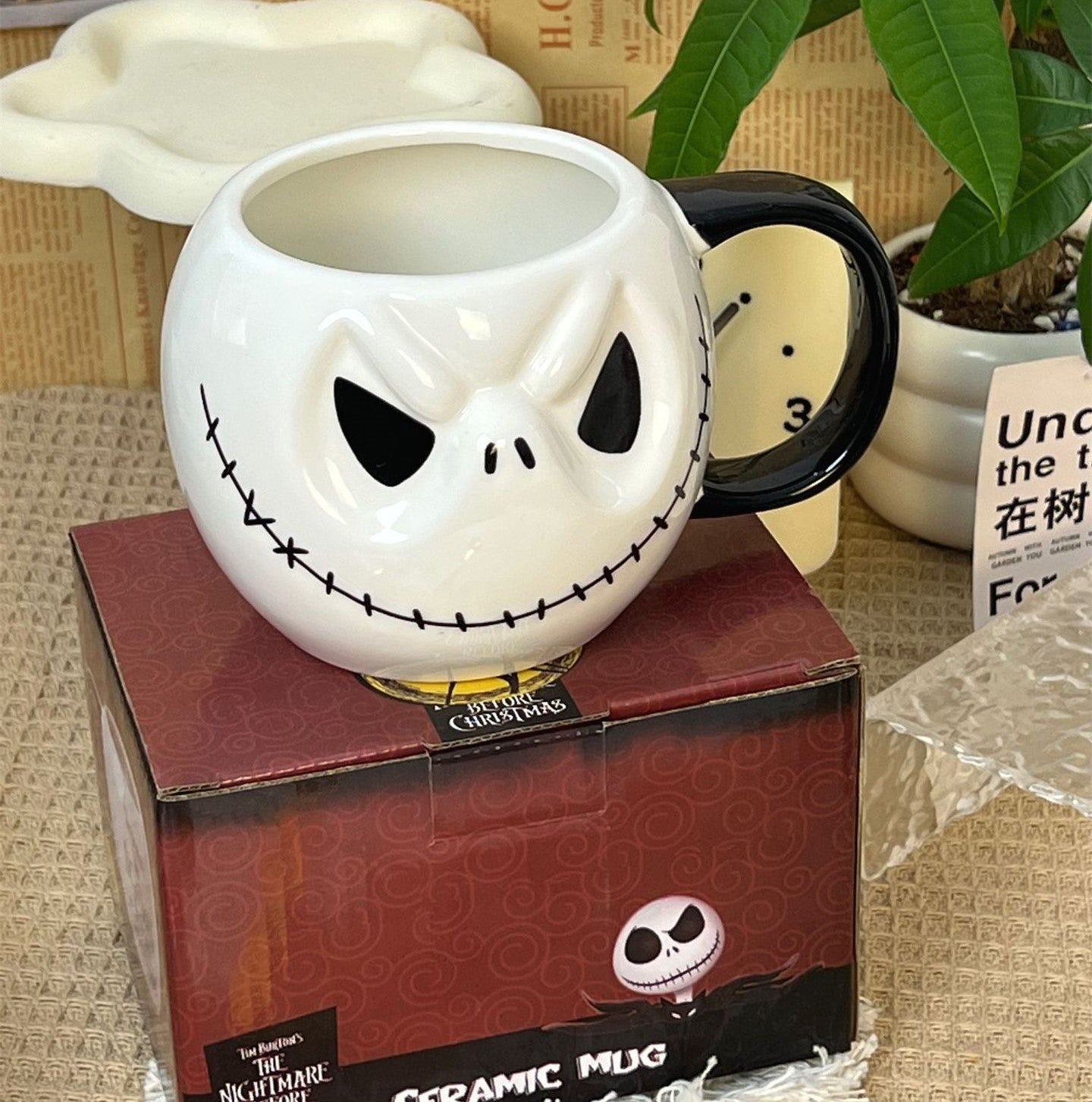 Halloween Ceramic Skull Jack Mug Gift Mug