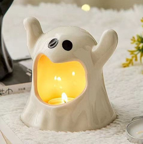 Halloween Ghost Candle Holder for Festive Atmosphere Decor