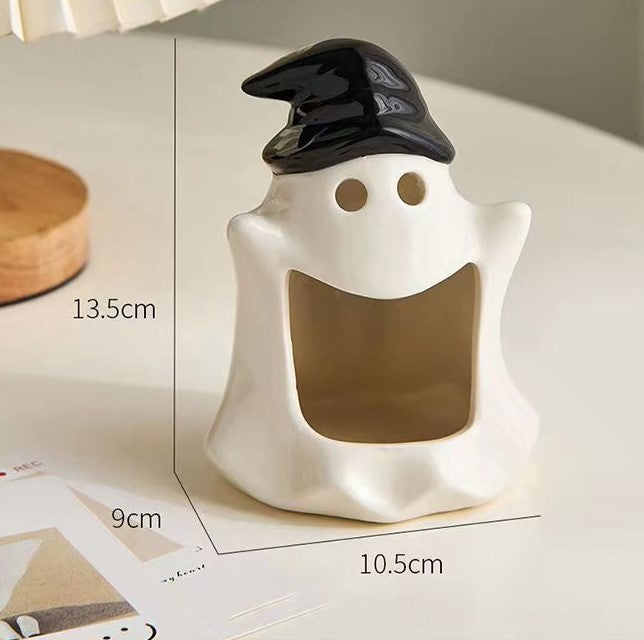 Halloween Ghost Candle Holder for Festive Atmosphere Decor