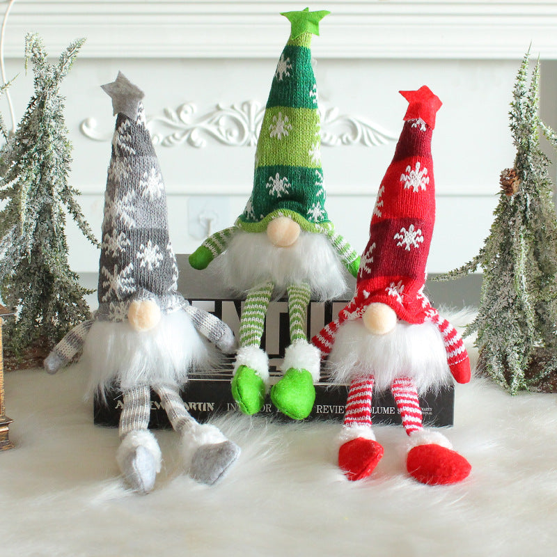 Auraoa 6 Pack Gnomes Christmas Decorations 8.7" Lighted Swedish Tomte Xmas Gnome Jingle Bell Plush Scandinavian Santa Christmas Ornaments