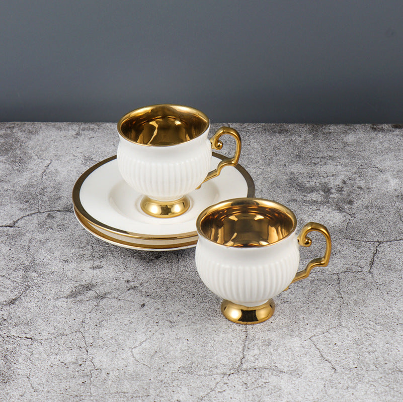 Aurora Coffee Cup and Saucer Ceramic Set 2 Pieces