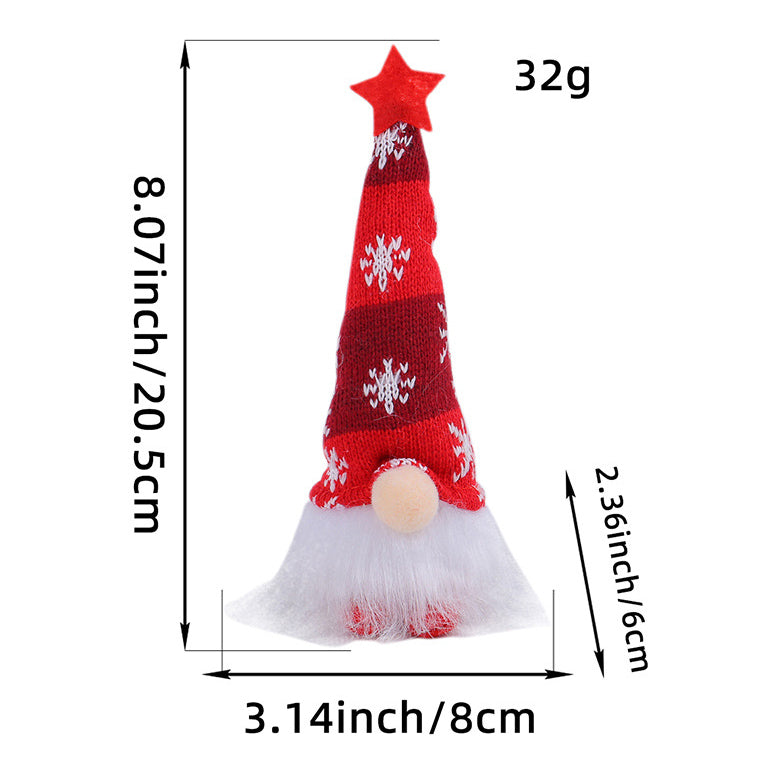 Auraoa 6 Pack Gnomes Christmas Decorations 8.7" Lighted Swedish Tomte Xmas Gnome Jingle Bell Plush Scandinavian Santa Christmas Ornaments