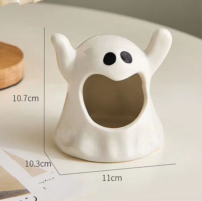 Halloween Ghost Candle Holder for Festive Atmosphere Decor