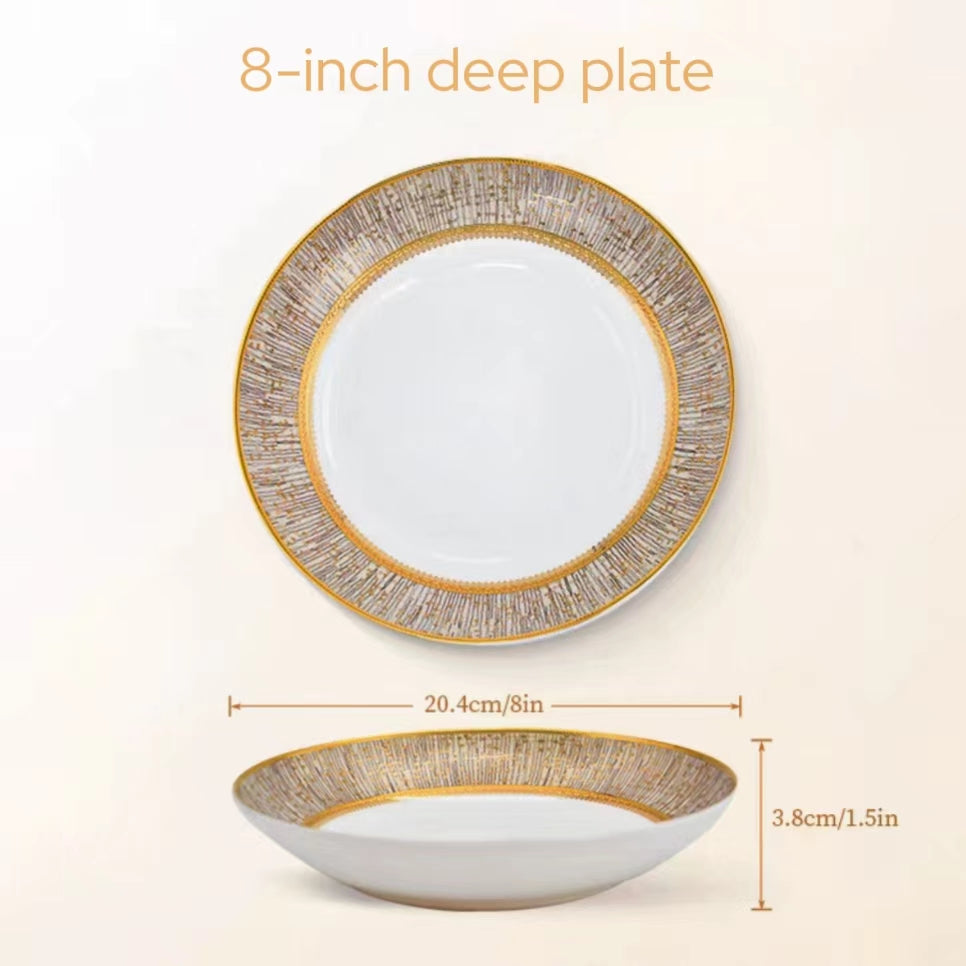 Aurora Twinkling Stars Relief Tableware Set 8 Inch Deep Plate